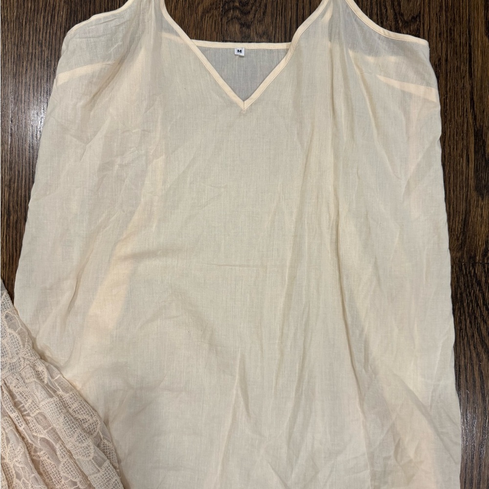 Free People Cream Lace Mini Dress - Picture 5 of 9
